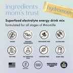 Boobie Hydromom Superfood Electrolyte Drink Mix, Blue Raspberry Lemonade | Refreshing Energy & Hydration Boost for Mamas | On-The-Go & Travel Essentials for Pregnancy, Lactation, & Beyond, 15 Packets