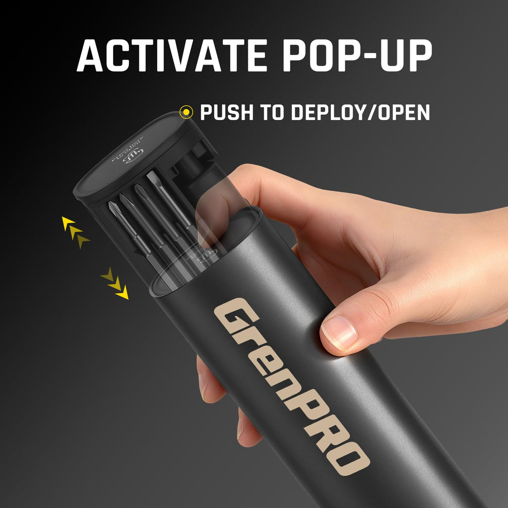 GRENPRO 78-in-1 Precision Electric Screwdriver Set, 3.7V Mini Cordless Screwdriver Kit with LED Display, 5 Adjustable Torque & Manual Handle for Electronics Phone Camera Repair