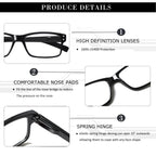 NORPERWIS Reading Glasses 6 Pairs Quality Readers Spring Hinge Glasses for Reading for Men and Women (6 Pack Mix Color -3, 2.00)