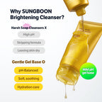 SUNGBOON EDITOR Kojic Turmeric Capsule Brightening Cleanser for Uneven Spots, Acne-prone Skin & Blackhead | Low pH Gentle Gel Face Wash | Kojic Acid & Niacinamide | Korean Skincare