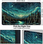 Playmat for MTG, with Free Storage Bags,Game Mat 24 x 14 inches, TCG and Board Game Mat for Cards,Mousepad Desk Mats (with Zones,Magic Mat 8)