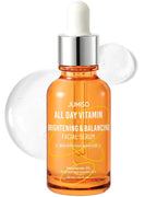 JUMISO All Day Vitamin Serum, Brightening & Balancing Facial Serum, Gift, Vitamin C, A, B, D, E , Serum with Vitamin, Korean Skincare, Skin brightening, soothing, Vegan serum, Vitamin tree extract 86.14%, Niacinamide 20,000ppm,1.01 fl oz (serum)
