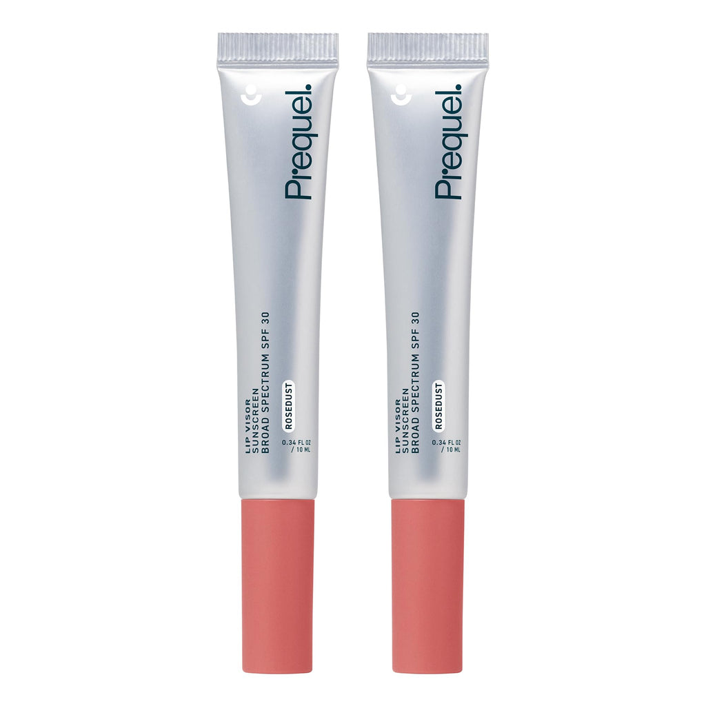 Prequel Skin Lip Visor, Tinted Lip Balm with SPF 30 PA+++. Rosedust, Mint Flavor, Rosy Nude Shade with Non-Sticky Finish – Moisturizing Semi Gloss Balm Sunscreen for Daily Use - 2 Pack