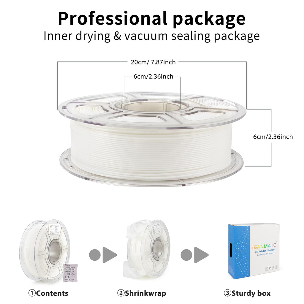 iSANMATE ASA 3D Printer Filament Bundle 4KG (8.8lbs), UV & Weather Resistant 3D Printer Filament Perfect for Outdoor Functional Parts, Black+Black+White+White