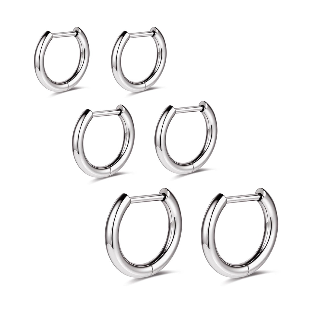 AOEDEJ G23 Titanium Hoop Earrings 18G Small Huggie Hoop Earrings