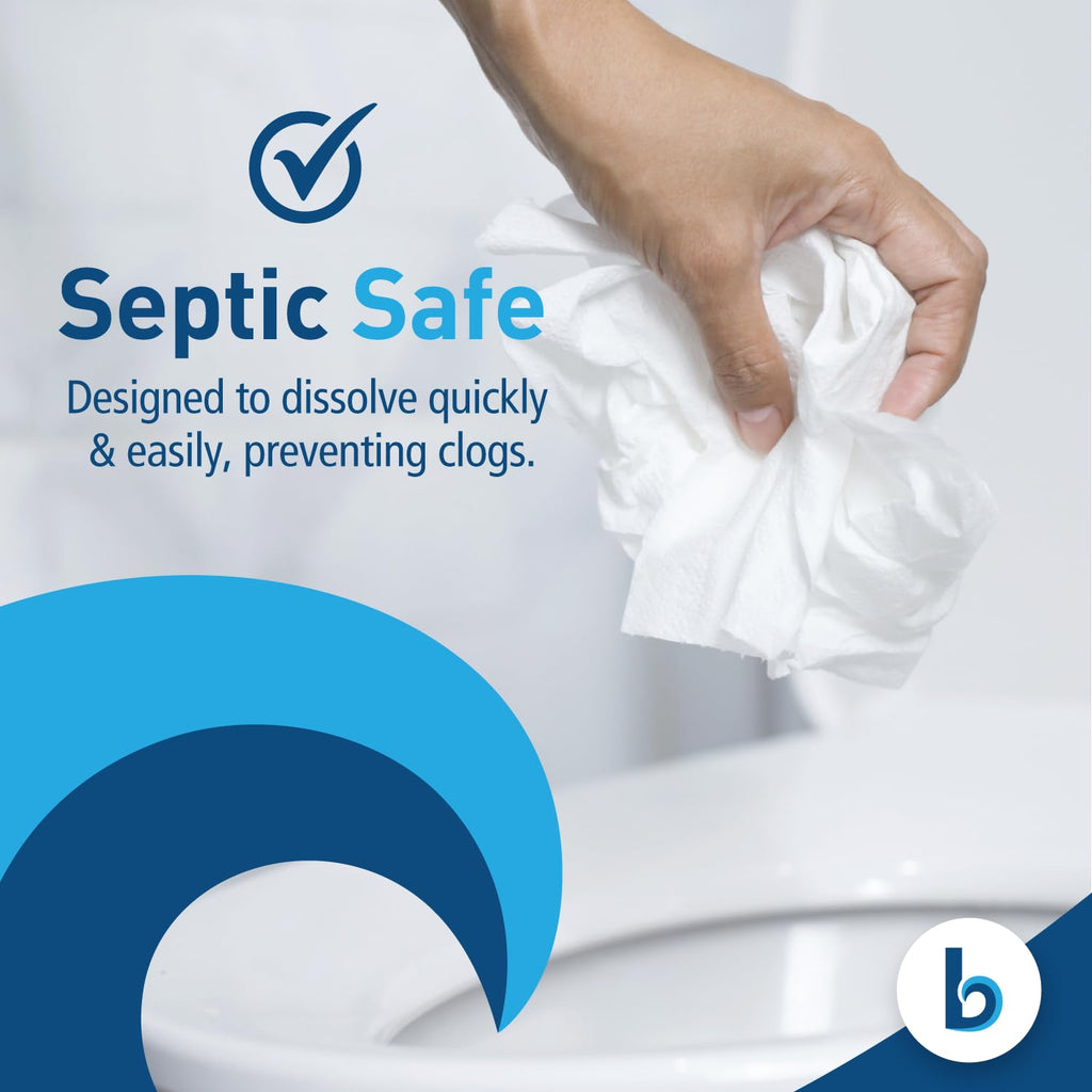 Boardwalk 2-Ply Bathroom Toilet Paper Tissue, Septic Safe, 500 Sheets/Roll, Bulk Quantity 96 Rolls/Carton, 4" x 3", White