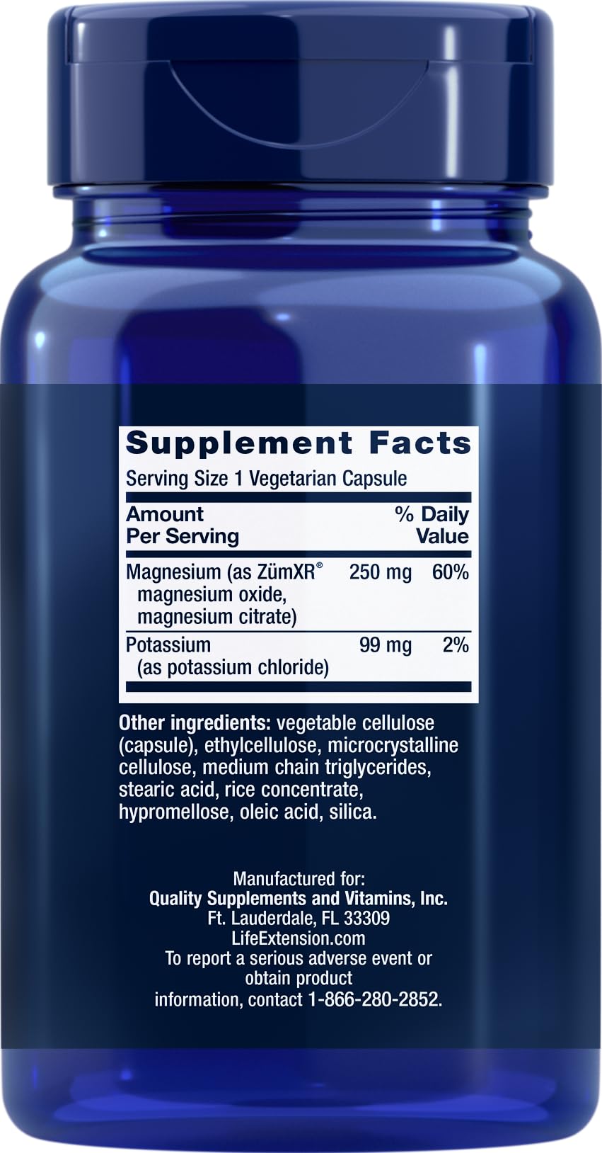 Life Extension 99mg Potassium with Extend-Release Magnesium 250mg, 100 Veg Caps (Pack of 2) - Gluten-Free – Non-GMO – Vegetarian Supplement for Men and Women - Dual-Action Mineral Formula