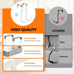 FYY Over the Door Hooks, Double-Hanger 2 Pack, Fits Doors 1 3/8" White