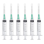 10 Pack 5ml/cc Disposable Luer Lock Lab Syringes with 21Ga 1.5 Inch Needle