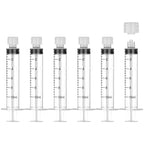 50Pack 10ml/cc Luer Lock Syringe without Needle, Plastic Syringe with Caps for Liquid, Sterile Individually Wrapped
