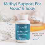 BRAINMD Dr Amen Methylfolate - 30 Capsules - Potent Mood Support - Gluten Free - 30 Servings