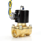 Beduan Brass Electric Solenoid Valve, 1/2" 12V Air Valve Normally Colsed for Water Air Gas Fuel Oil