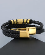 Kim Carrey Italian Handmade Leather Bracelets for Men