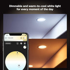 Philips Hue Smart Retrofit Recessed 5/6 Inch LED Downlight 4 Pack - White Ambiance Warm-to-Cool White Light - 1100LM Indoor -Control with Hue App - Works with Alexa, Google Assistant and Apple HomeKit