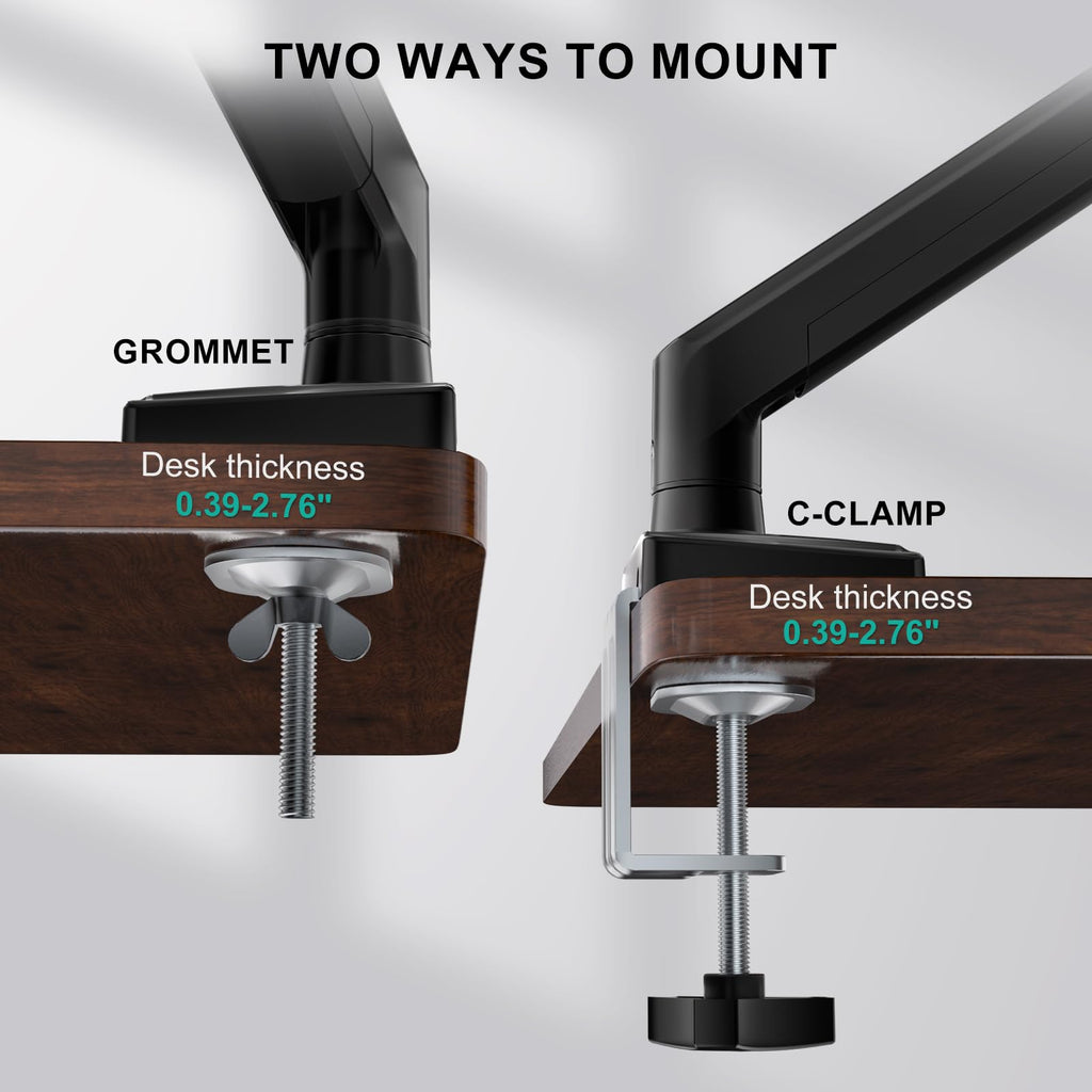 WALI Adjustable Single Monitor Arm for 13-34 inch Screens, up to 26.4 lbs