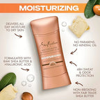 SheaMoisture Antiperspirant Deodorant Stick Moisturizing Raw Shea Butter & Hyaluronic Acid 2 Count for 48HR Sweat & Odor Protection with No Parabens & No Mineral Oil 2.6 oz
