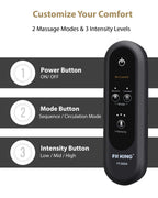 FIT KING Leg Massager for Circulation and Pain Relief, Air Compression Leg and Foot Massager to Relieve Pain Swelling Edema with 2 Size Extensions- Great Gift for Wife Mom and Dad