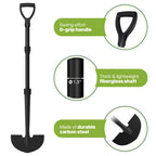 MANXRKUI Edger Lawn Tool, Manual Half Moon Edger for Garden Border, Hand Lawn Edging Tool with D-Grip, 41-inch Long Handle Lawn Edger for Grass, Sidewalk, Yard