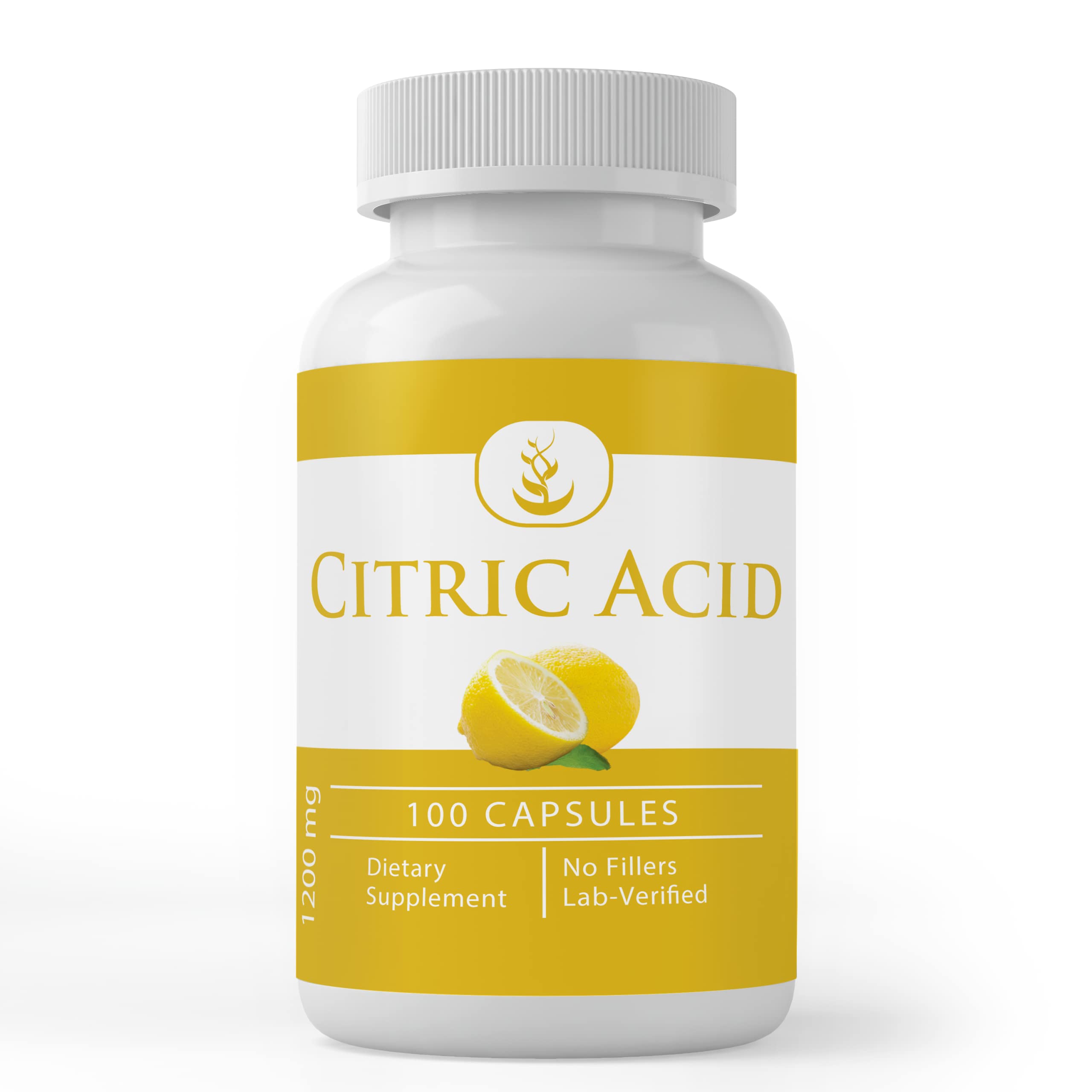 PURE ORIGINAL INGREDIENTS Citric Acid, (100 Capsules) Always Pure, No Additives Or Fillers, Lab Verified