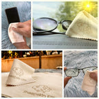 Natural Chamois Leather Eyeglass Cleaning Cloth Camera Lens Cleaning Cloths Screen Cleaning Cloth Glasses Cleaning Cloth Tablets Chamois Cleaning Cloths for Eyeglasses (3 Packs, 2 Large, 1 Small)