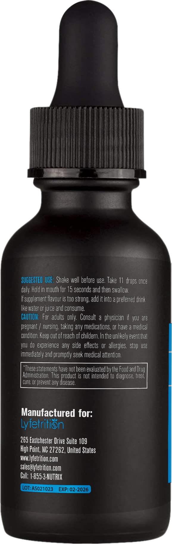Lyfetrition Apigenin Supplement 70mg, 4 Oz Liquid, 220 Servings, Made in USA, Quick Absorption, Quality Potent Ingredients, Non-GMO, Cruelty-Free Products