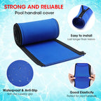 Pool Handrail Cover, 4 Feet Swimming Pool Hand Railing Covers with Zipper Slip Resistant Anti-Scald Safety Rail Grip Handles Sleeve for Swimming Pools Inground Ladder Hand Rail Grips-Blue