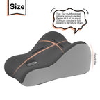 kaobbfacai Intimacy Support Wedge Pillow for Couples, Memory Foam Positioning Cushion for Back, Neck & Waist Pain Relief with Washable Cover, Portable Design for Relaxing, Reading & Adult Play-Grey