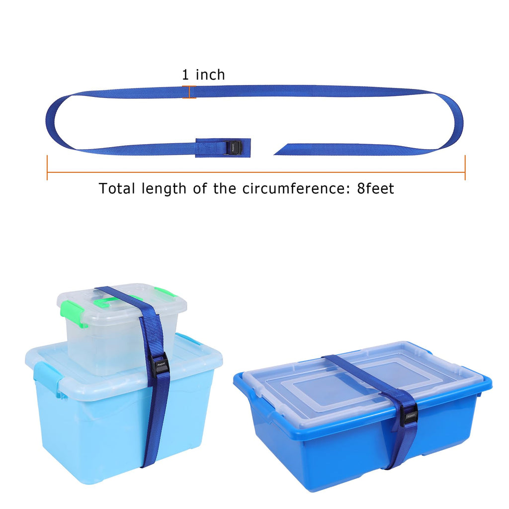 Ayaport Lashing Straps with Buckles Adjustable Cam Buckle Tie Down Cinch Strap for Packing Blue