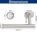NearMoon Bathroom Toilet Paper Holder, Premium SUS304 Stainless Steel Rustproof Wall Mounted Toilet Roll Holder for Bathroom, Kitchen (2 Pack, Brushed Nickel)