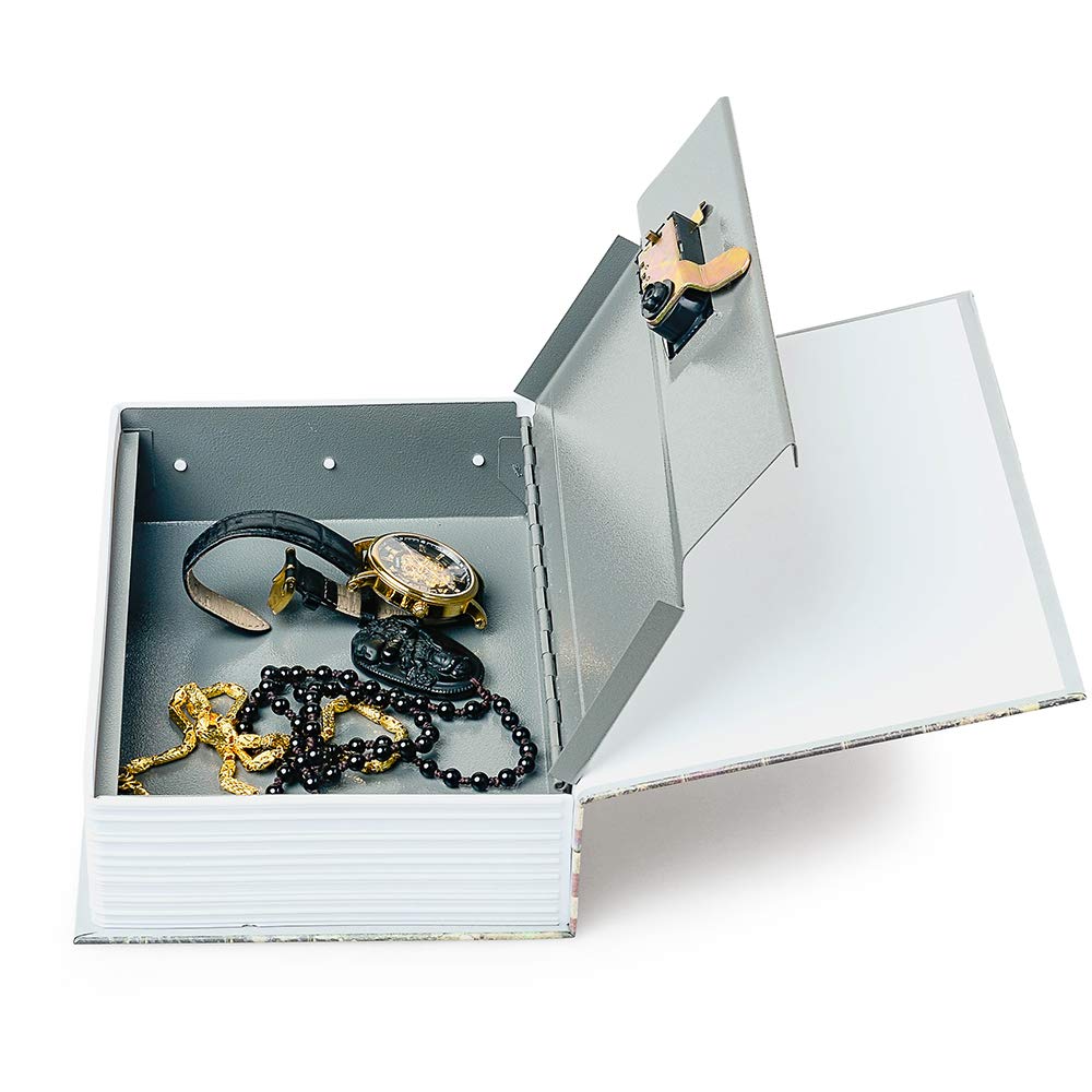 PACOLO Diversion Book Safe Storage Box (9.5"6"2.2"), Dictionary Secret Safe with Security Key Lock, Love, Key