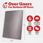 Cooks Innovations Non-Stick Oven Protector Mat - 2 Heavy Duty Nonstick Oven Rack Liners to Protect Convection, Electric, Gas, & Microwave Ovens - BPA & PFOA Free Heat Resistant Baking Mat