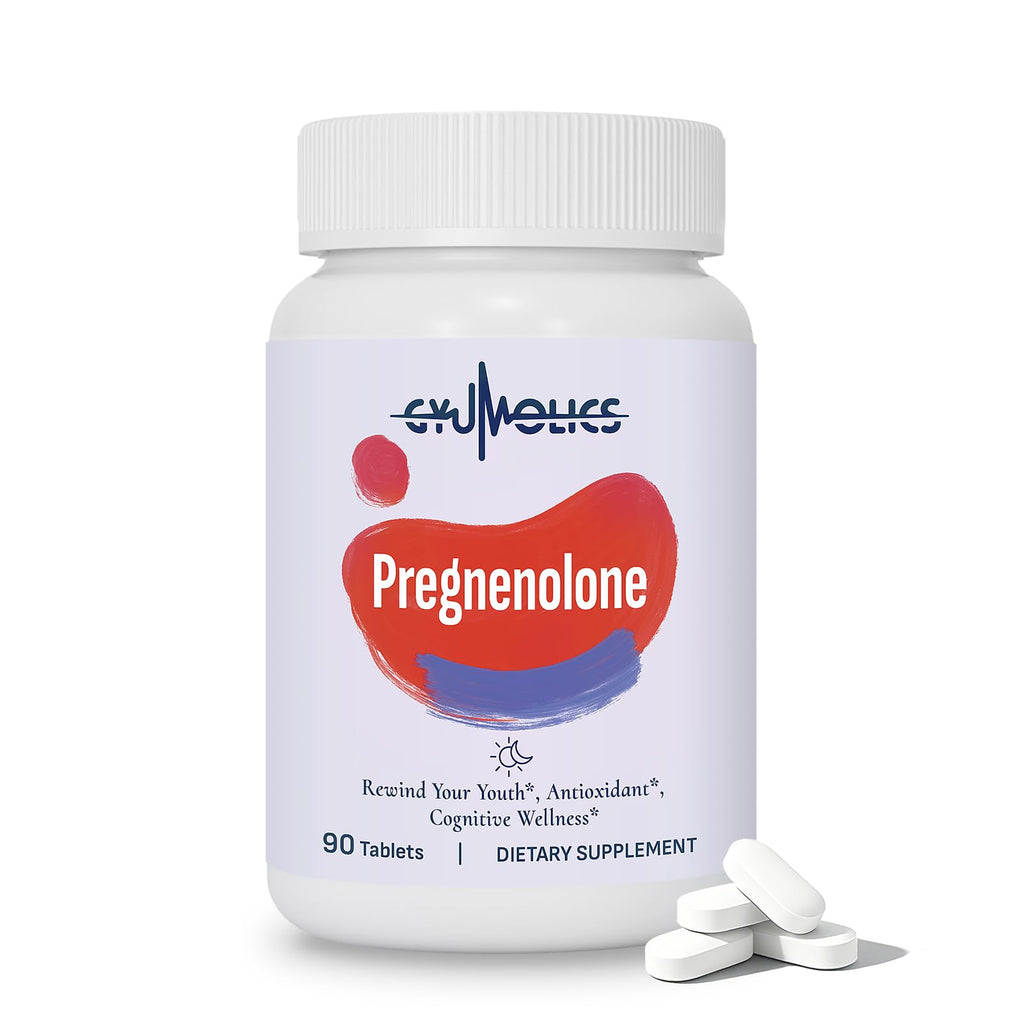 Gyumolics Pregnenolone 100mg Supplement for Cognitive Function & Mental Clarity - Multi-Ingredient Formula for Men & Women - 90 Tablets