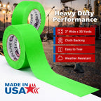 Gaffer Power Fluorescent Green Gaffer Tape 2 Inch x 30 Yards, USA Made