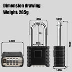 2 Pack 2.3in Long Shackle Combination Padlock [One-Touch Unlocking], Diyife Large Heavy Duty Outdoor Padlock Design of Hidden Password, High Security for Locker, Gym, Garden, Fences, Garage, Black