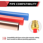 5 PCS EFIELD 1/2 Inch Tee Push-Fit Fitting to Connect Pex, Copper, CPVC Pipe with a Disconnect Tool Clip,(PF118-5PCS)
