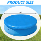 10FT Round Inflatable Above Ground Pool Cover，Round Pool Cover with Drawstring Design for Easy Installation,Solar Covers for Outdoor Inflatable Swimming Pools,Prevent Leaves, Debris and Dust