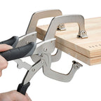 Amazon Basics Adjustable Metal Face Clamps for Woodworking, Welding, or Repairs, 3-inch Jaw Reach, 2-Pack, Black/Silver