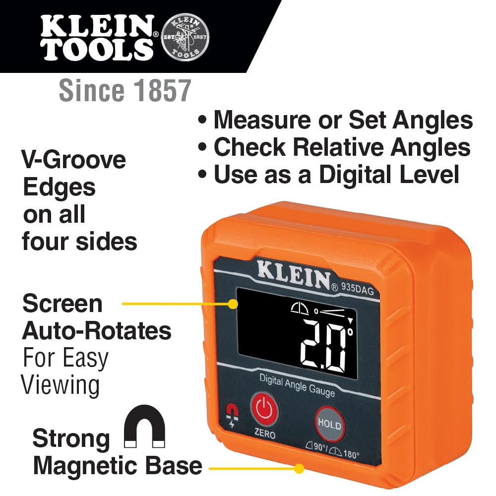 Klein Tools 935DAG Digital Electronic Level and Angle Gauge