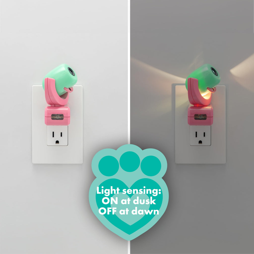Projectables Gabby's Dollhouse LED Kids Night Light, Projector, Plug-in, Dusk-to-Dawn Sensor, for Bedroom, Bathroom, Playroom, Toyroom, 80079
