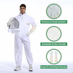 ANDES Sting Proof Bee Suit with Gloves & Fencing Veil, Size XXL(6'3"-6'5")