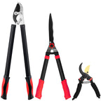 YRTSH Loppers Hedge Shears & Pruners Combo Set 3-Piece Hedge Clippers, Heavy Duty Tree & Shrub Care Kit for Yard, Lawn & Garden, Professional Branch Cutter Tree Trimmer for Indoor & Outdoor Gardening
