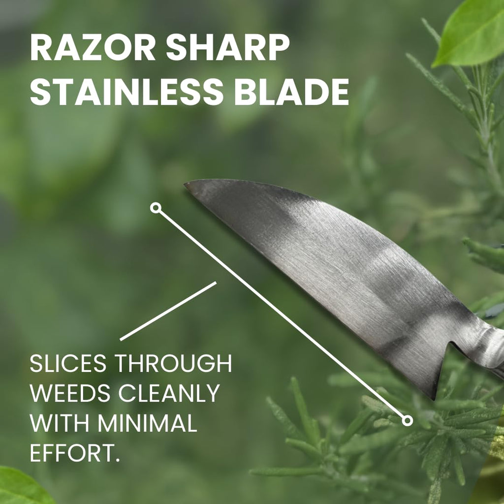 forest Originals Hounen Miyawaki Nejiri Kama Weeder – Japanese Weeding Sickle, Twisted Stainless Steel, 4.7 in (12 cm) Blade, 13 in (33 cm), Root Slicer for Garden Beds & Crabgrass, Made in Japan