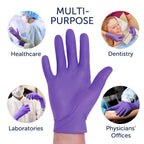 HALYARD PURPLE NITRILE Gloves Powder Free Disposable Medical Exam Gloves Dental Chemo Protection 5.9 mil 9.5 In Cuff Small Size 55081 (1 Box 100)