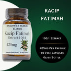 Kacip Fatimah 100:1 Extract | Labisia Pumila | Herbal Supplement for Women's Wellness | 425mg Per Capsule | 60 Vegan Capsules | Stearate-Free | Packaged in Glass