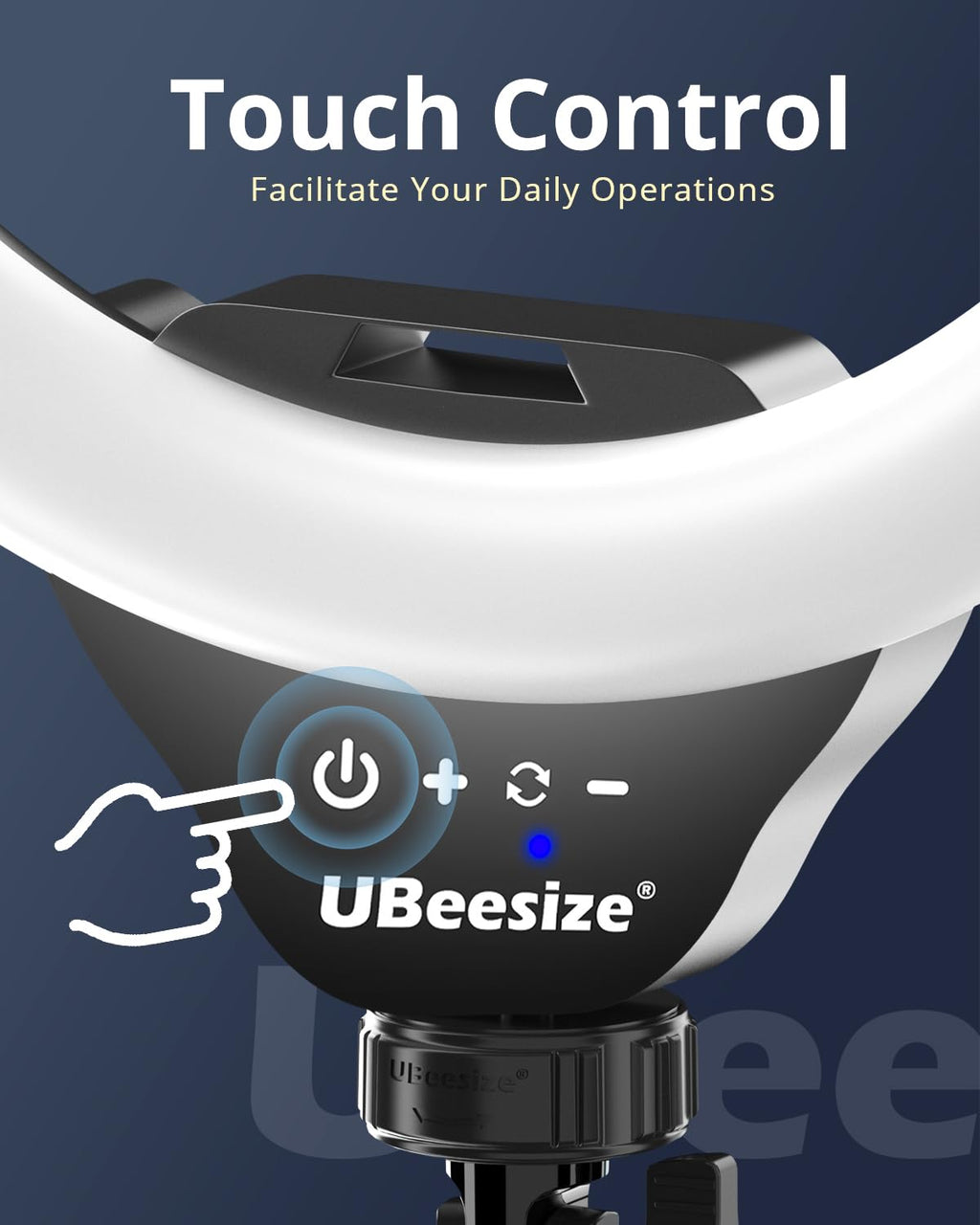 UBeesize 12'' LED Ring Light with 62'' Tripod Stand, Selfie Ring Light for Video Recording, Live Streaming, TikTok & YouTube, Compatible with iPhone & Android (Black)