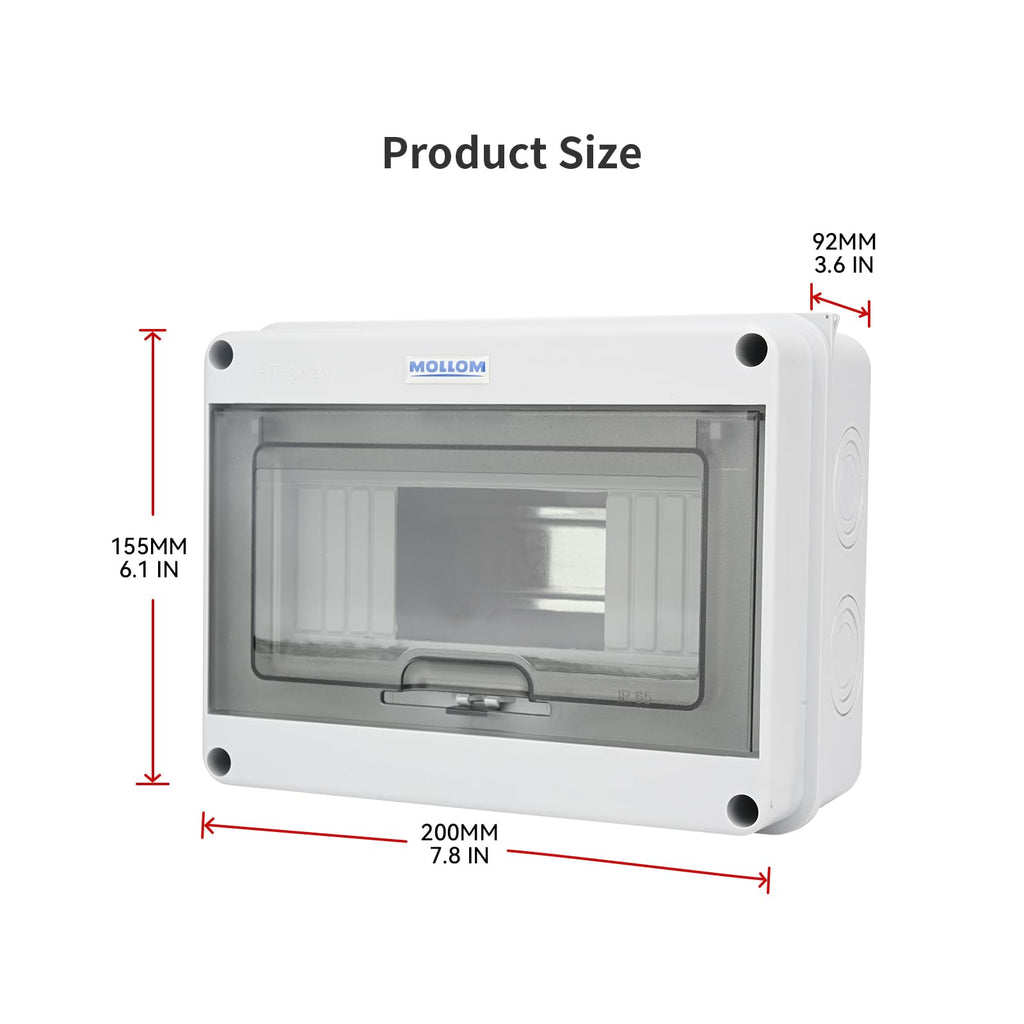 MOLLOM 8 Way Circuit Breaker MCB Distribution Protection Box