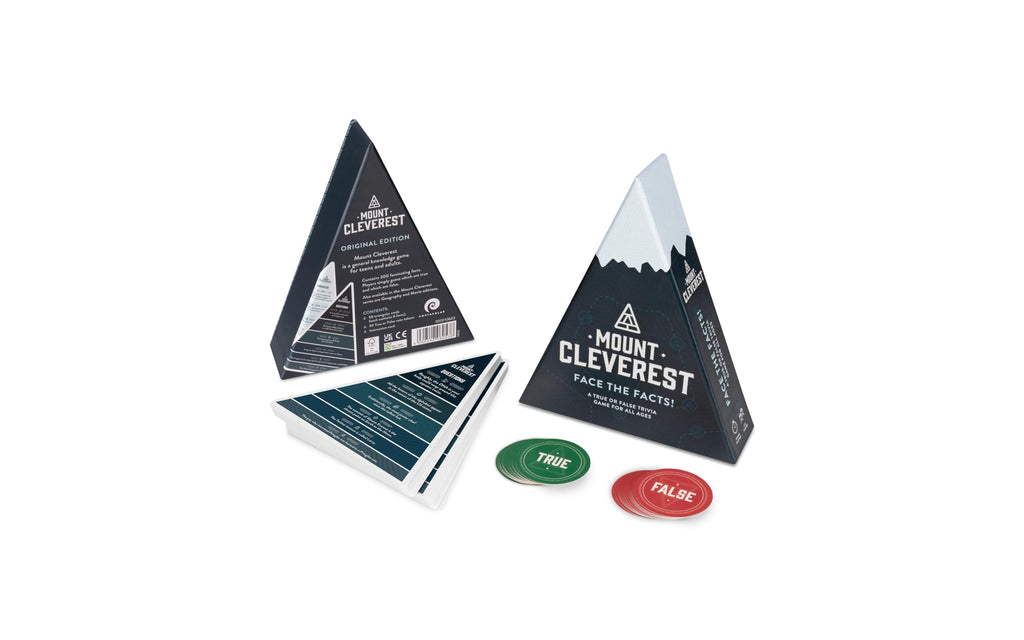 Mount Cleverest® Original Edition | True or False Trivia Game | Fun Adults & Kids Family Card Game | Stocking Stuffer | Travel Games | Party Games for Birthday | Gift for Boys and Girls