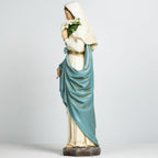 Grace4Joy Virgin Mary Garden Statue, 24 Inches Saint Mary Holding Lilies Outdoor Sculpture, Blessed Virgin Outdoor Statue for Home Yard Patio Lawn Hallway Decor