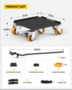 KYX Furniture Dolly, Furniture Movers with 5 Wheels,Carbon Steel Panel Heavy Duty Dolly, Furniture Lifter with 360° Rotatable Silent Rubber Universal Wheels, Max Load 4000LBS(6.9x6.9 in)