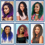Gray River Locs Crochet Hair Black Women 8Packs 10" Short Goddess Locs Crochet Hair Curly Faux Locs Hair Pre Looped Crochet Braids Hair Boho Hippie Locs Synthetic Hair Extensions (#T1B/Gray 10inch)